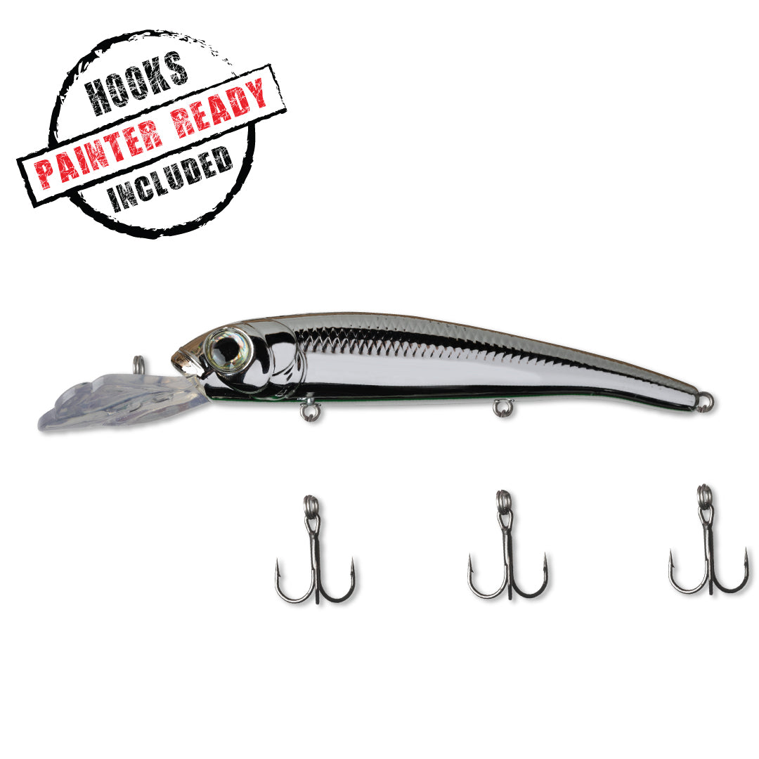 Walleye x lures and bait for fishing - Renegade color #12 (20'-24') Chrome