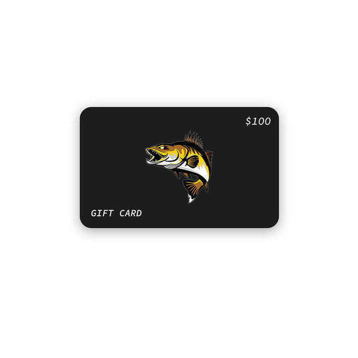 Walleye x lures and bait for fishing - Gift Card color $100.00