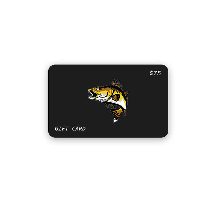 Walleye x lures and bait for fishing - Gift Card color $75.00