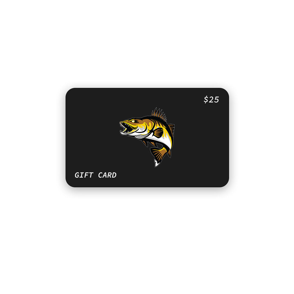 Walleye x lures and bait for fishing - Gift Card color $25.00